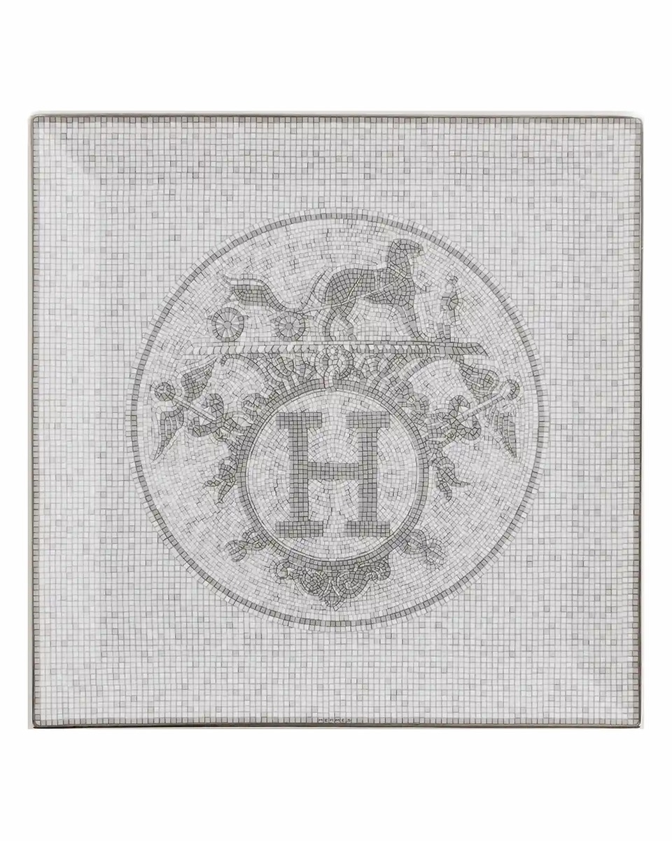 에르메스 Mosaique au 24 Platinum Square Plate N°5 035045P