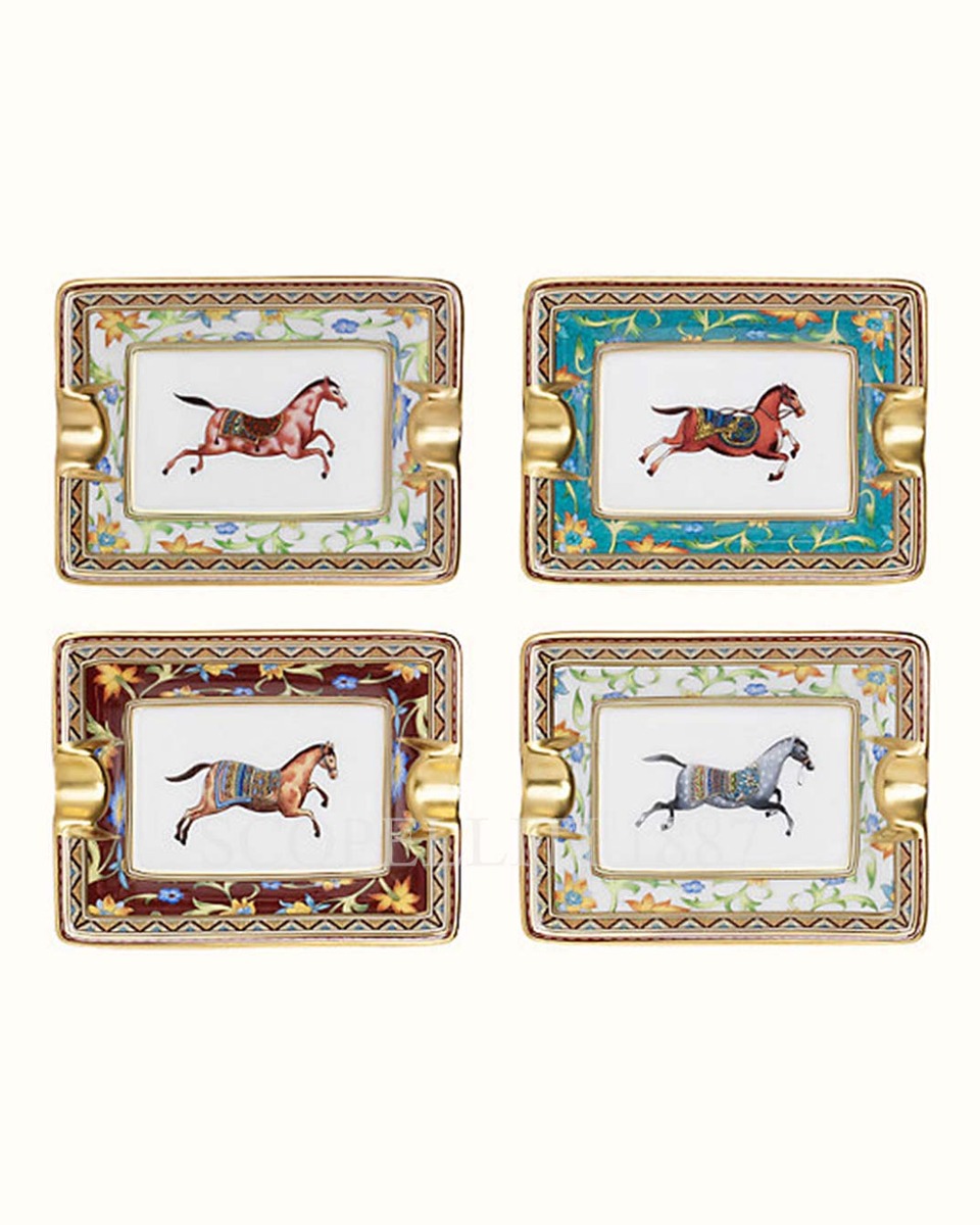 에르메스 Mini Ashtray Cheval d'Orient - Set of 4 009478P