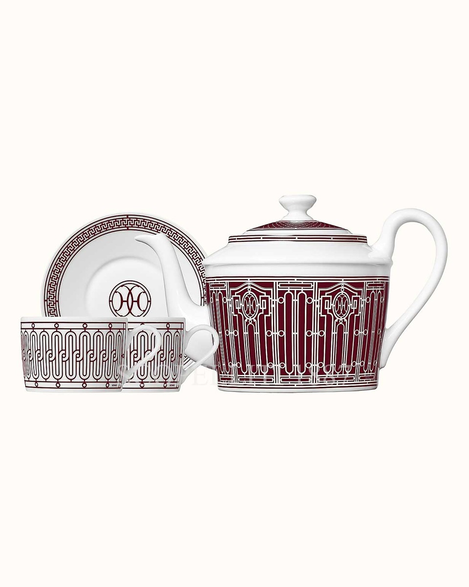 에르메스 Tea Set H Deco Red 041316P