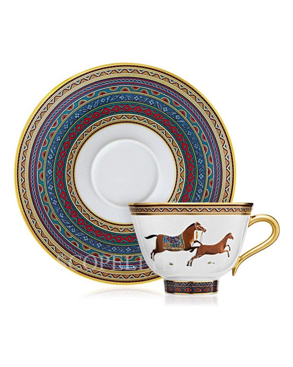에르메스 Tea Cup and Saucer n.6 Cheval d'Orient 009886P