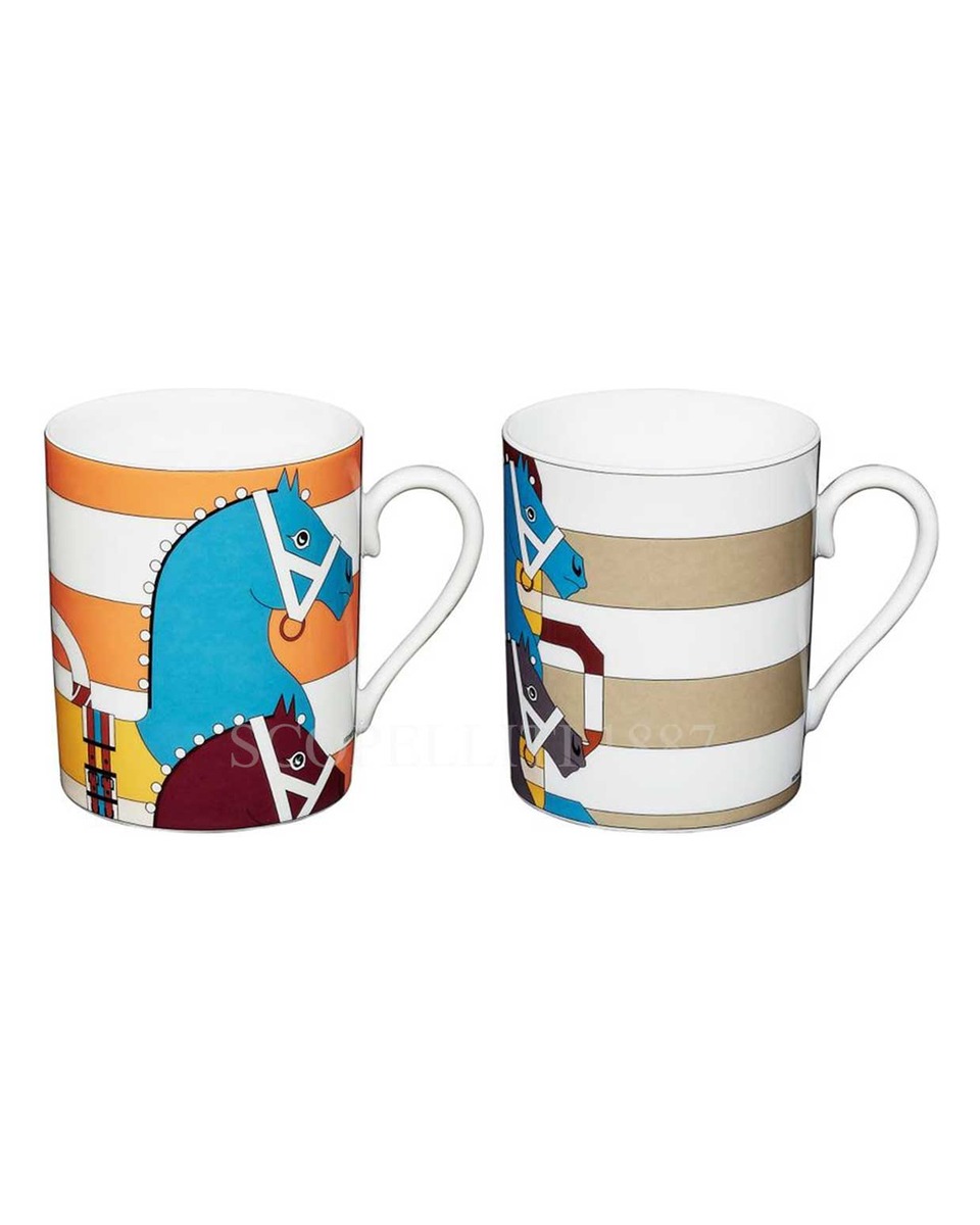 에르메스 Rocabar Limited Edition Set of 2 Mugs 051332P