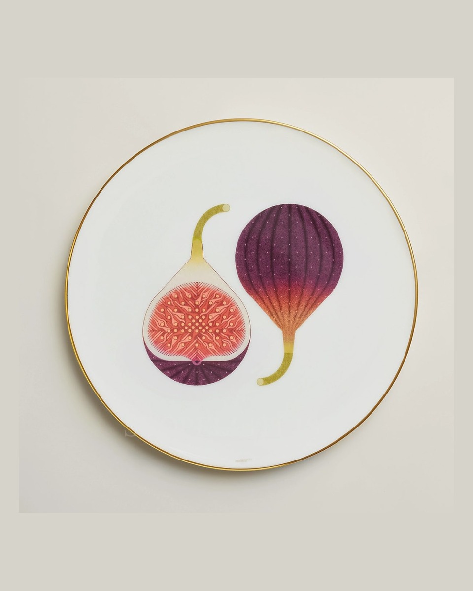 에르메스 Kaorumi Dessert Plate Fig 061607P