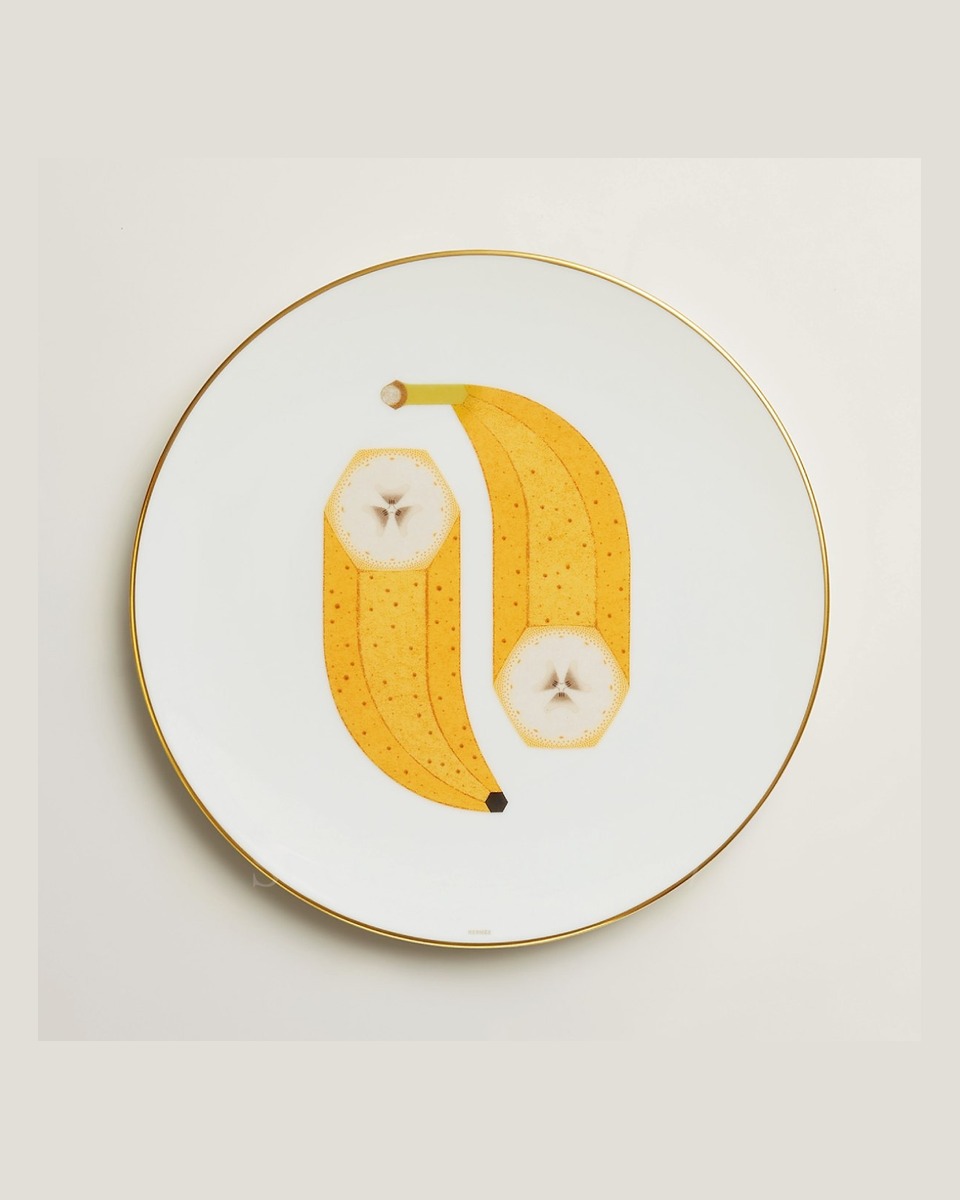 에르메스 Kaorumi Dessert Plate Banana 061507P 1/2