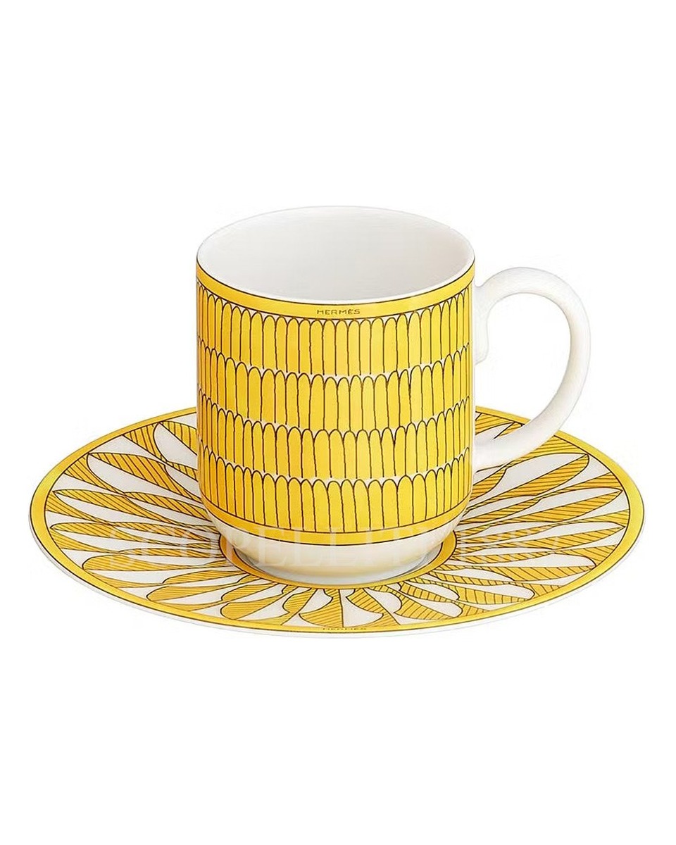 에르메스 Soleil d’Hermès Coffee Cup and Saucer Set for 2 046017P x 2
