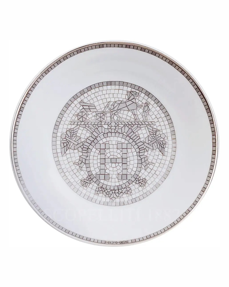 에르메스 Mosaique au 24 Platinum Soy Dish - Set of 2 035086P x 2