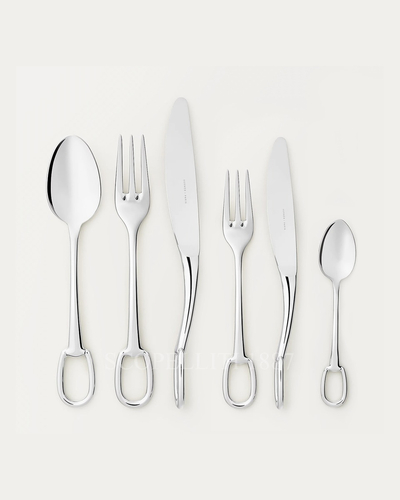 에르메스 Cutlery 36 Pieces Attelage Stainless Steel 006001P + 006002P + 006003P + 006012P + 006008P + 006009P