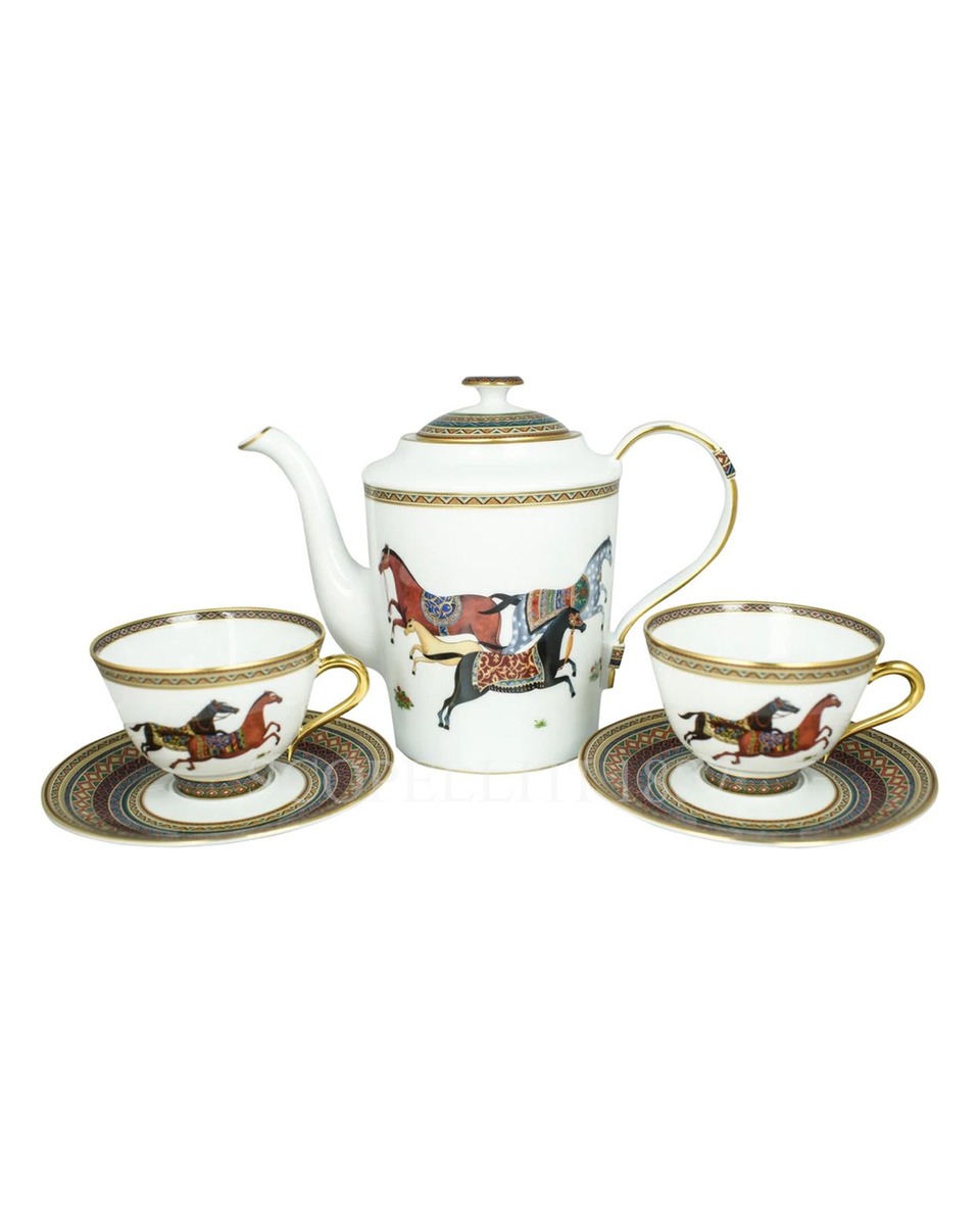 에르메스 Tea Set Cheval d'Orient 009816P+009818P