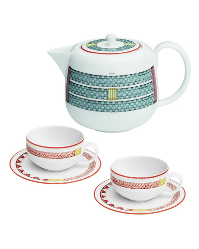 에르메스 Tea Set Tressages Equestres 057016P x 2 + 057018P