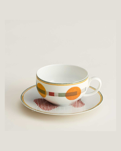 에르메스 Tea Cup and Saucer Saut - Set of 2 055016P x 2