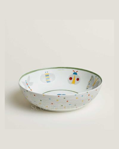 에르메스 Cereal Bowl Animaux Nattes - Set of 2 P058013P x 2