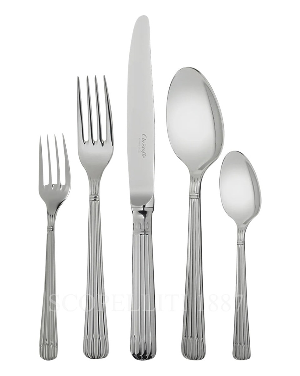 CHRISTOFLE Perles2 110 pcs 스테인리스 스틸 커트러리 세트 Christofle Perles2 110 pcs Stainless Steel Cutlery Set 00615