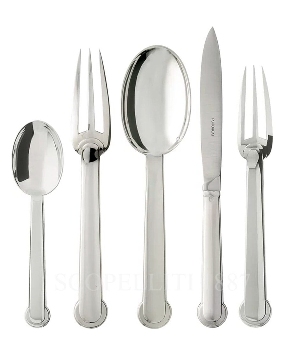 PUIFORCAT Annecy 5 피스 P레이스 Setting Sterling 실버 Puiforcat Annecy 5 Piece Place Setting Sterling Silver 00887