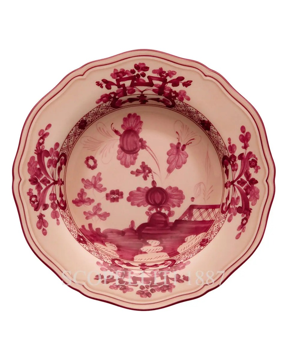 GINORI 1735 티 컵앤소서 오리엔트E Italiano Vermiglio Ginori 1735 Tea Cup and Saucer Oriente Italiano Vermiglio 00985