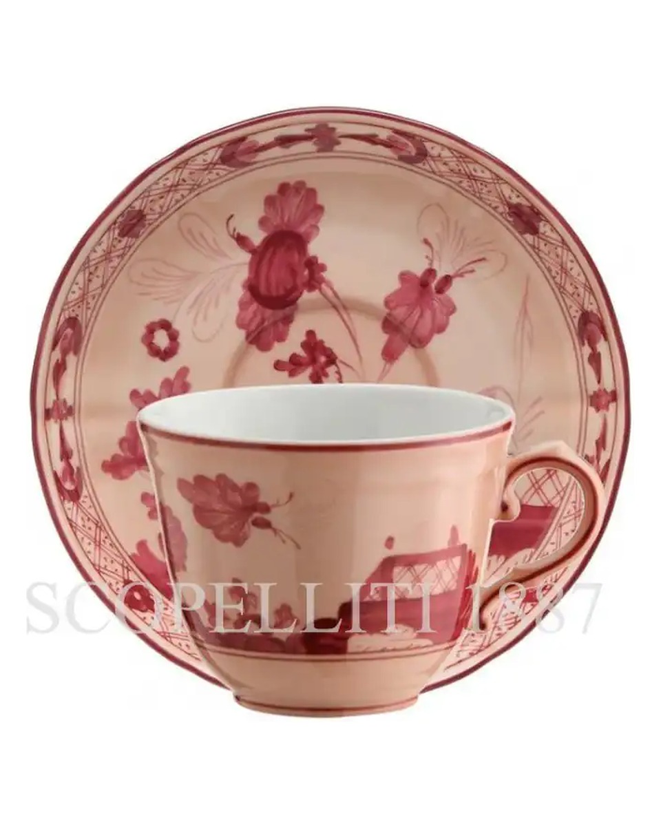 GINORI 1735 Coffee 컵앤소서 오리엔트E Italiano Vermiglio Ginori 1735 Coffee Cup and Saucer Oriente Italiano Vermiglio 00986