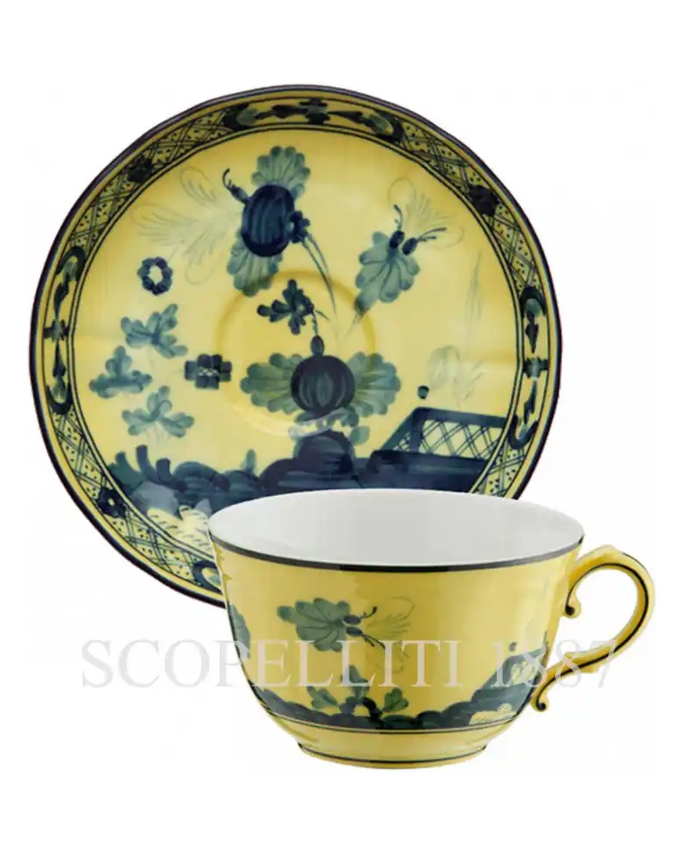 GINORI 1735 티 컵앤소서 오리엔트E Italiano Citrino Ginori 1735 Tea Cup and Saucer Oriente Italiano Citrino 00991