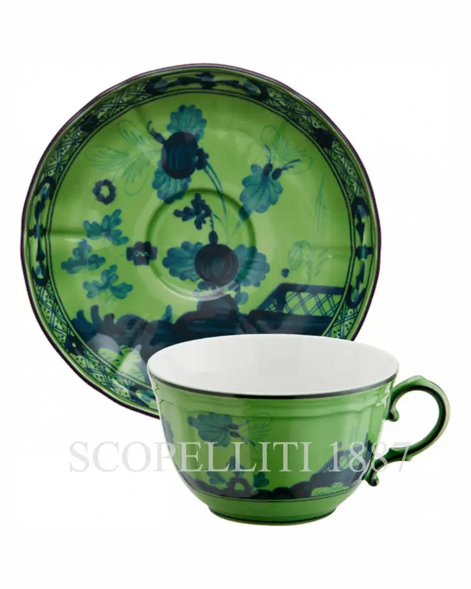 GINORI 1735 티 컵앤소서 오리엔트E Italiano Malachite Ginori 1735 Tea Cup and Saucer Oriente Italiano Malachite 00990