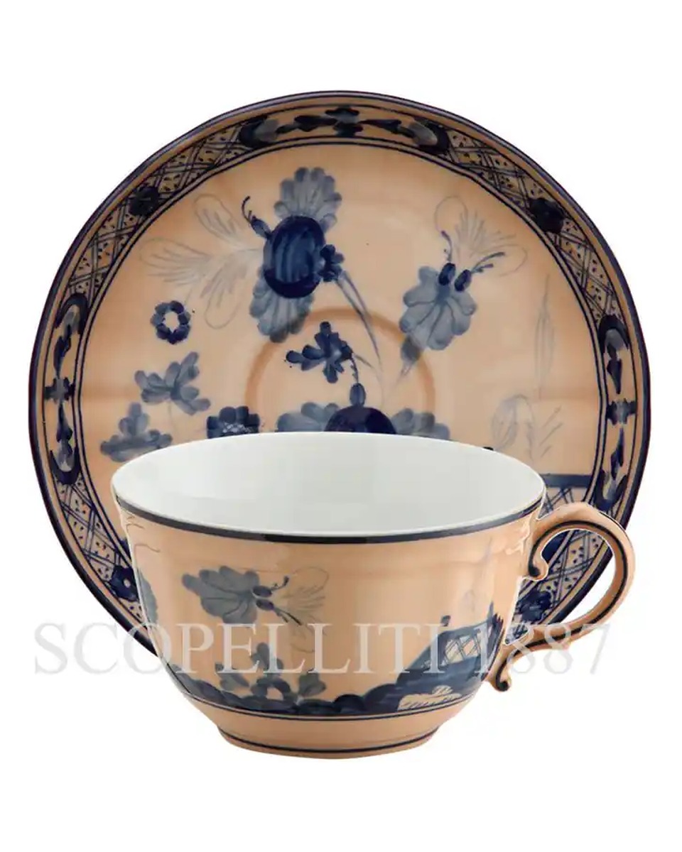 GINORI 1735 티 컵앤소서 오리엔트E Italiano Cipria Ginori 1735 Tea Cup and Saucer Oriente Italiano Cipria 01000