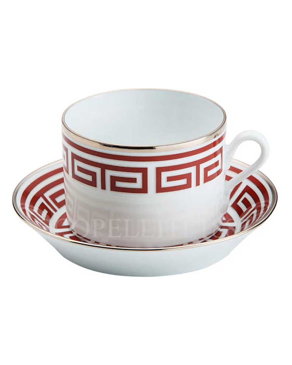 GINORI 1735 티 컵앤소서 Labirinto Red Ginori 1735 Tea Cup and Saucer Labirinto Red 01032