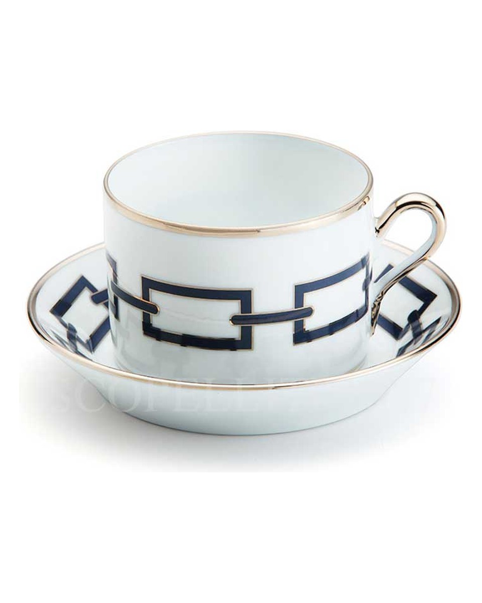 GINORI 1735 Ginori 티 컵앤소서 Catene 블루 Ginori 1735 Ginori Tea Cup and Saucer Catene Blue 01038
