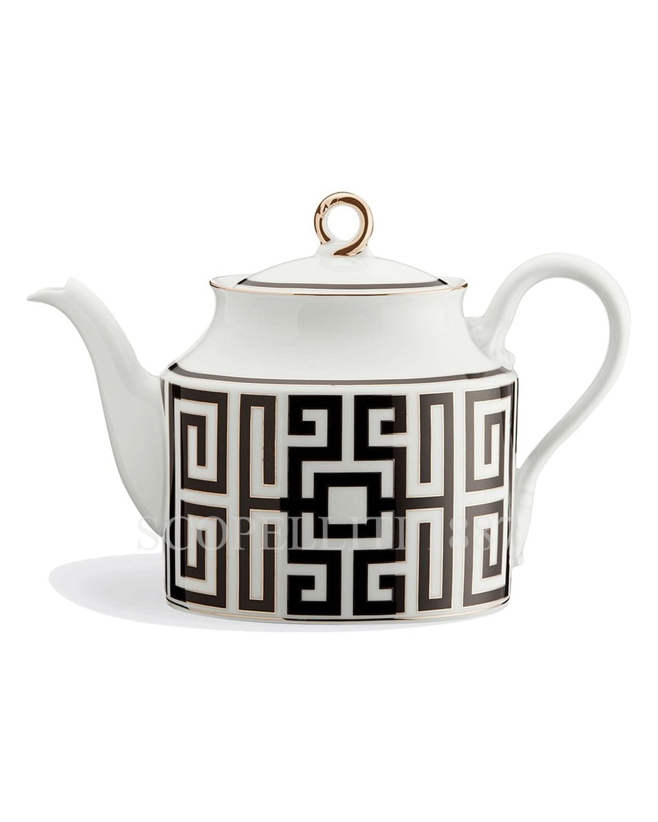 GINORI 1735 Gift Set of 2 커피잔S with Lid Labirinto 블랙 Ginori 1735 Gift Set of 2 Coffee Cups with Lid Labirinto Black 01040
