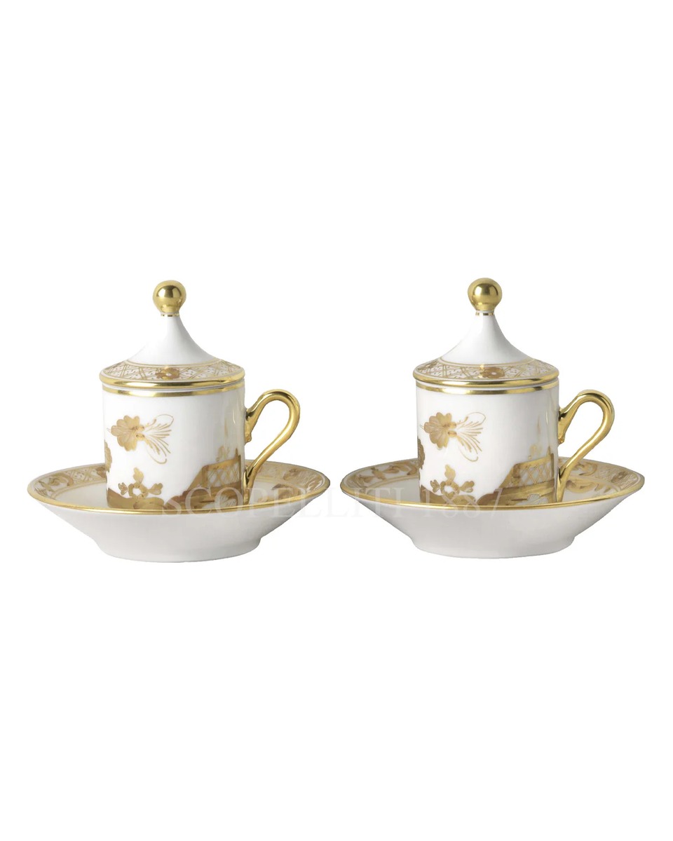 GINORI 1735 Tete a Tete Coffee Set 오리엔트E Italiano Cipria Ginori 1735 Tete a Tete Coffee Set Oriente Italiano Cipria 01050