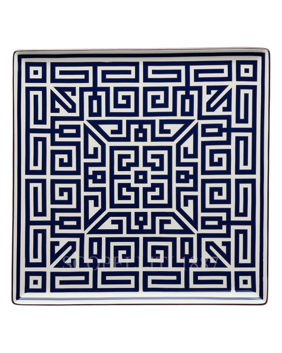 GINORI 1735 Vide Poche 사각 스퀘어D 접시 Labirinto 블루 Ginori 1735 Vide Poche Squared Plate Labirinto Blue 01198