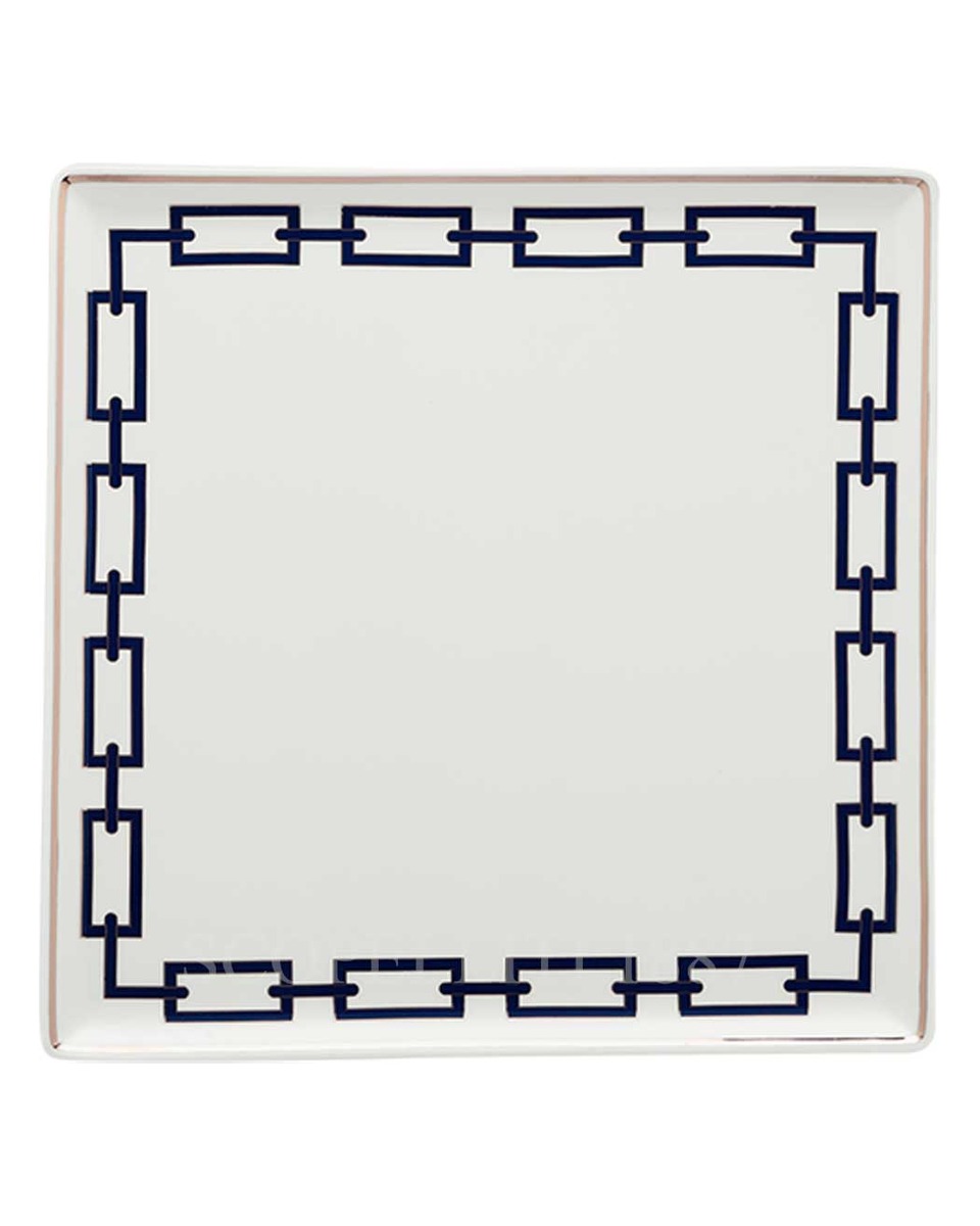 GINORI 1735 Ginori 사각 스퀘어 접시 라지 Catene 블루 Ginori 1735 Ginori Square Plate Large Catene Blue 01227