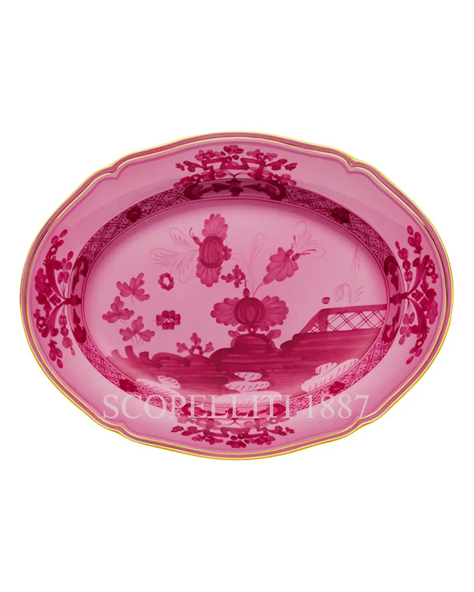 GINORI 1735 오발 플래터 Small 오리엔트E Italiano Porpora Ginori 1735 Oval Platter Small Oriente Italiano Porpora 01236