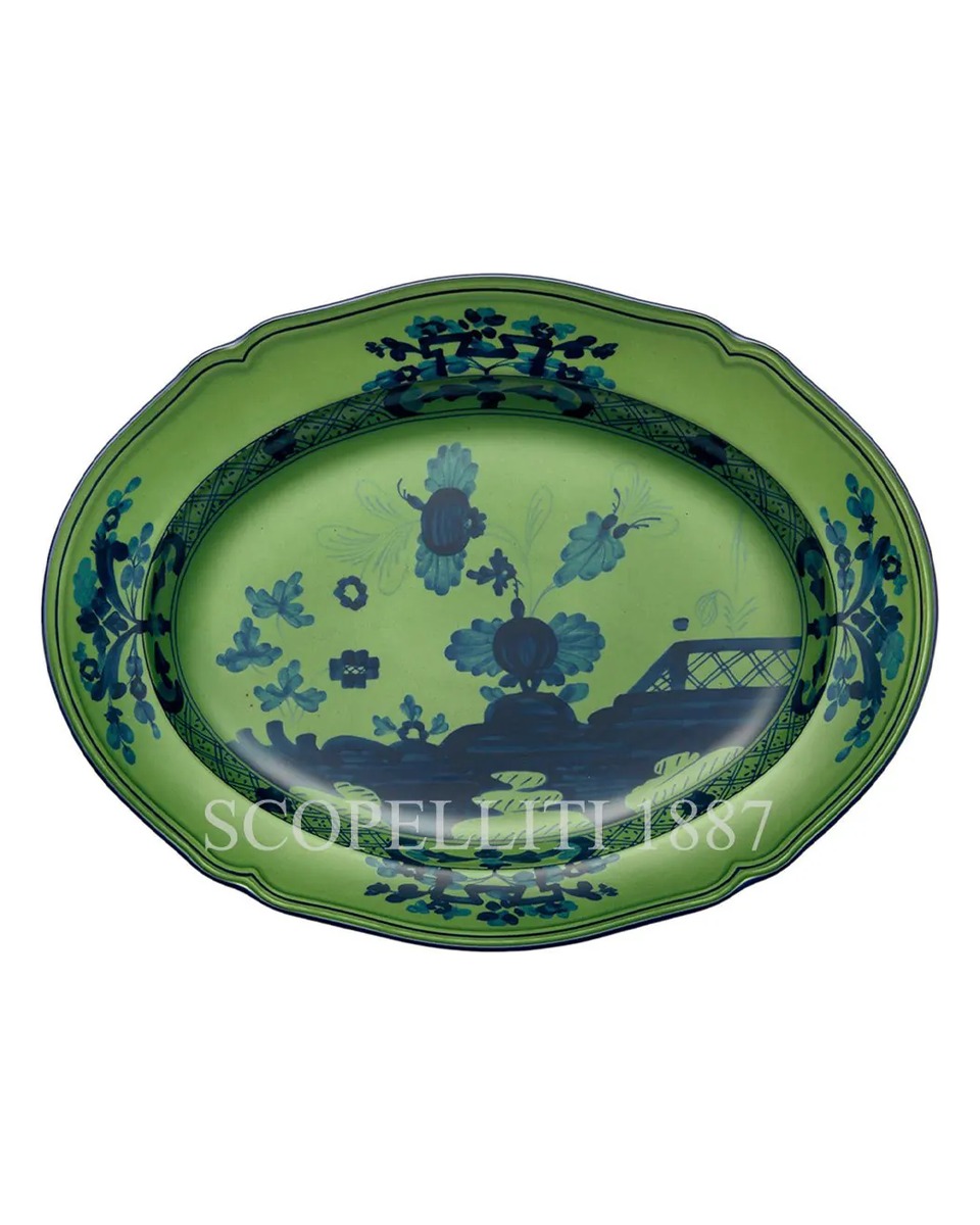 GINORI 1735 오발 플래터 Small 오리엔트E Italiano Malachite Ginori 1735 Oval Platter Small Oriente Italiano Malachite 01251