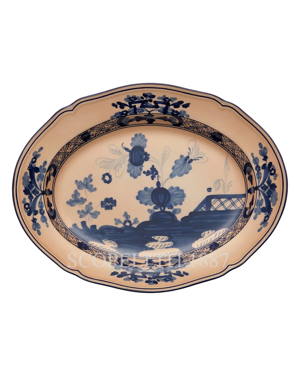 GINORI 1735 오발 플래터 라지 오리엔트E Italiano Cipria Ginori 1735 Oval Platter Large Oriente Italiano Cipria 01254