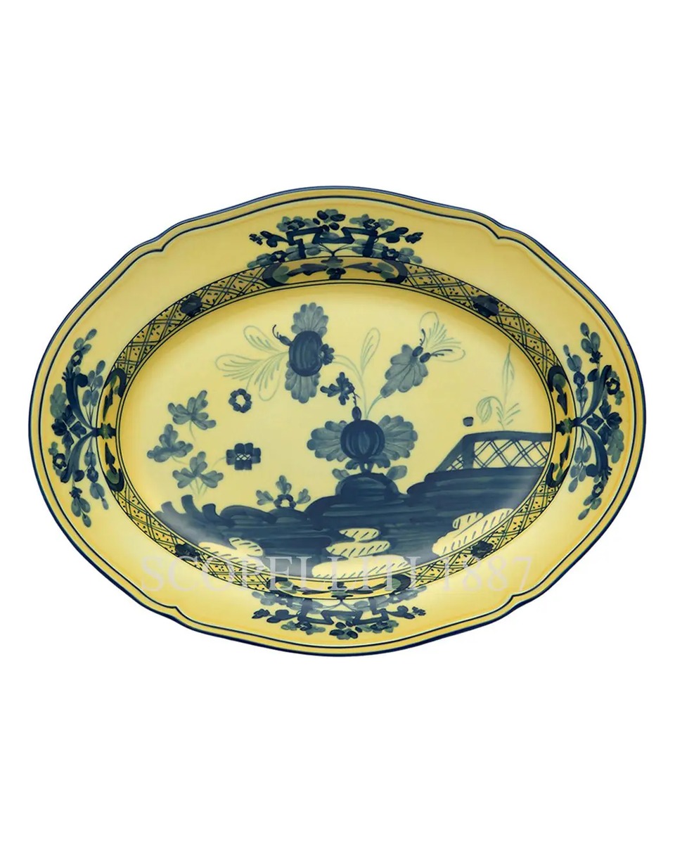 GINORI 1735 오발 플래터 Small 오리엔트E Italiano Citrino Ginori 1735 Oval Platter Small Oriente Italiano Citrino 01253