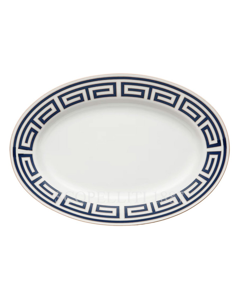 GINORI 1735 Flat 오발 플래터 라지 Labirinto 블루 Ginori 1735 Flat Oval Platter Large Labirinto Blue 01267