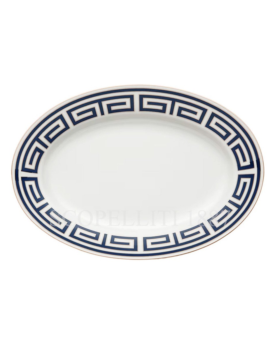 GINORI 1735 Flat 오발 플래터 Small Labirinto 블루 Ginori 1735 Flat Oval Platter Small Labirinto Blue 01268