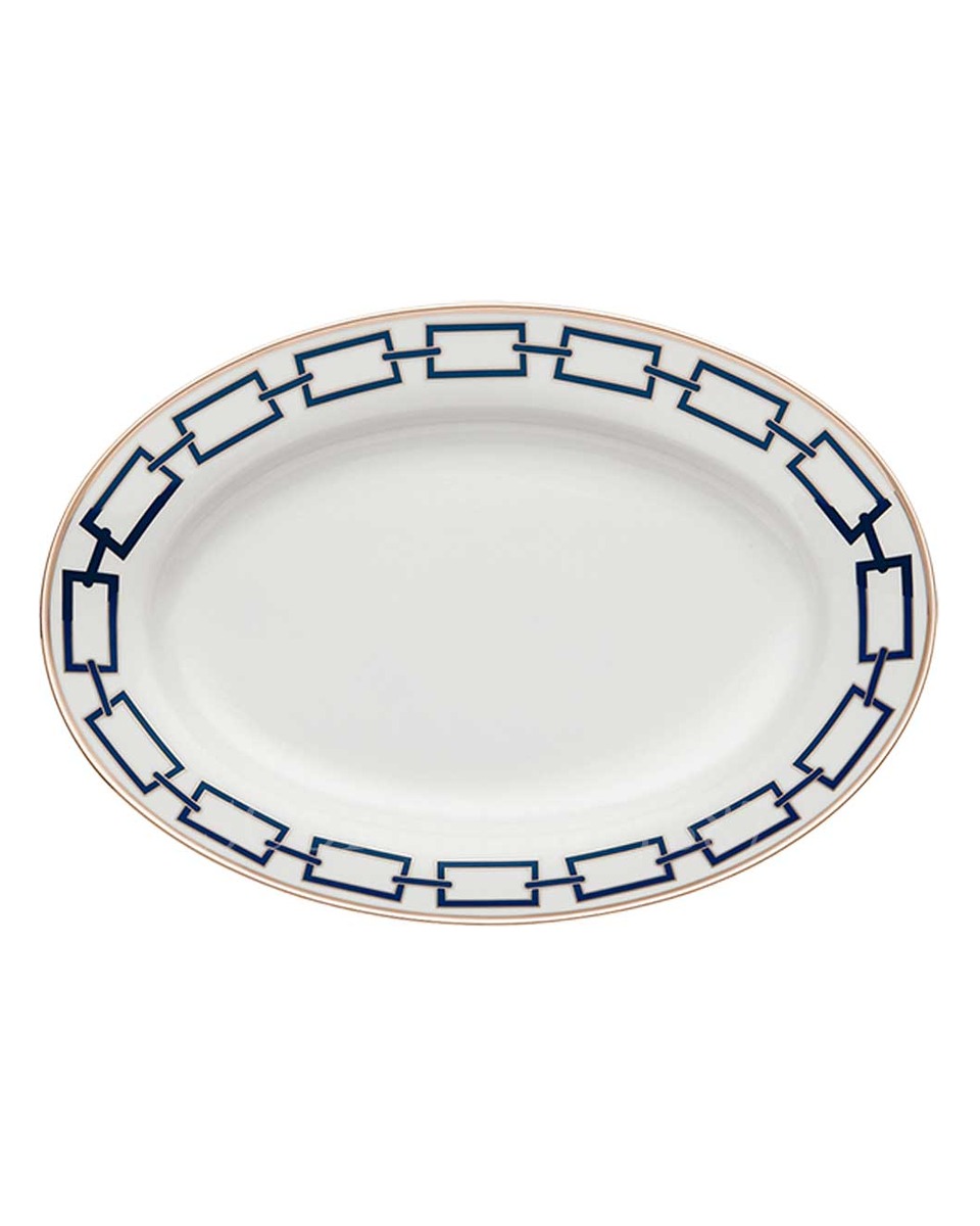 GINORI 1735 Ginori 오발 플래터 미디움 Catene 블루 Ginori 1735 Ginori Oval Platter Medium Catene Blue 01288 1/2