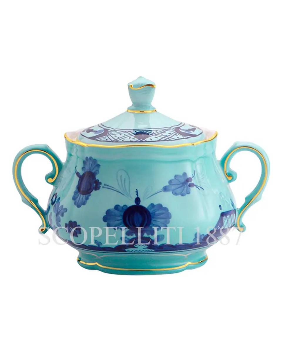 GINORI 1735 Sugar 볼 With Lid 오리엔트E Italiano Iris Ginori 1735 Sugar Bowl With Lid Oriente Italiano Iris 01310