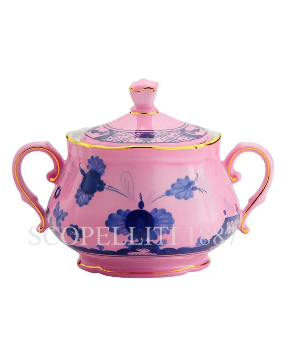 GINORI 1735 Sugar 볼 With Lid 오리엔트E Italiano Azalea Ginori 1735 Sugar Bowl With Lid Oriente Italiano Azalea 01311