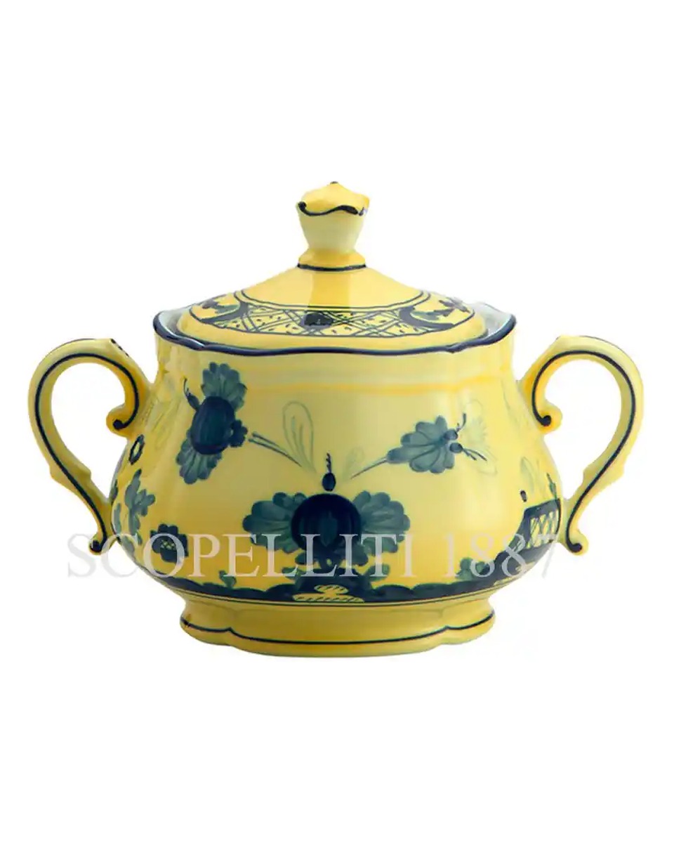 GINORI 1735 Sugar 볼 With Lid 오리엔트E Italiano Vermiglio Ginori 1735 Sugar Bowl With Lid Oriente Italiano Vermiglio 01312