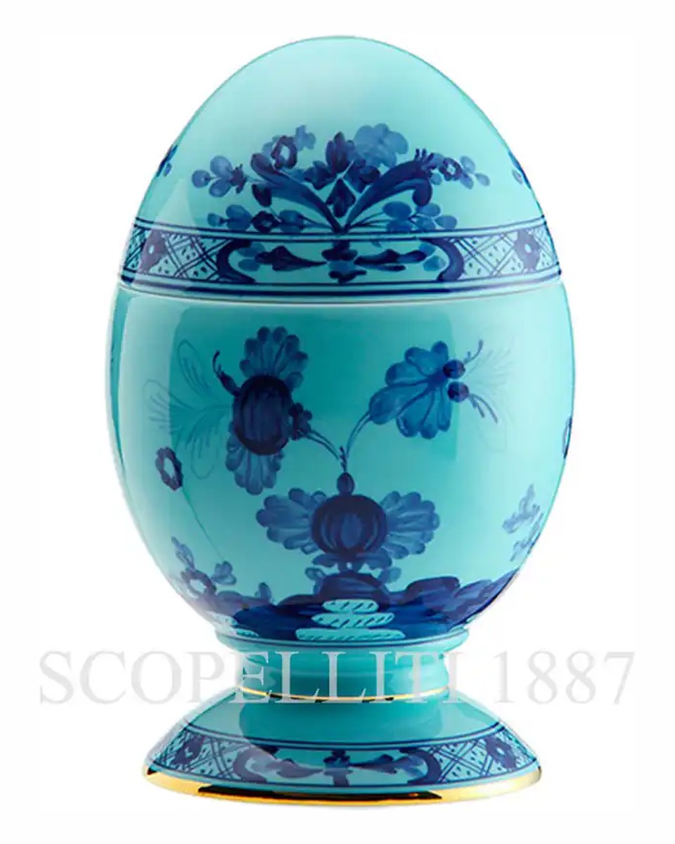 GINORI 1735 라지 커버ED 에그 오리엔트E Italiano Iris Ginori 1735 Large Covered Egg Oriente Italiano Iris 01347