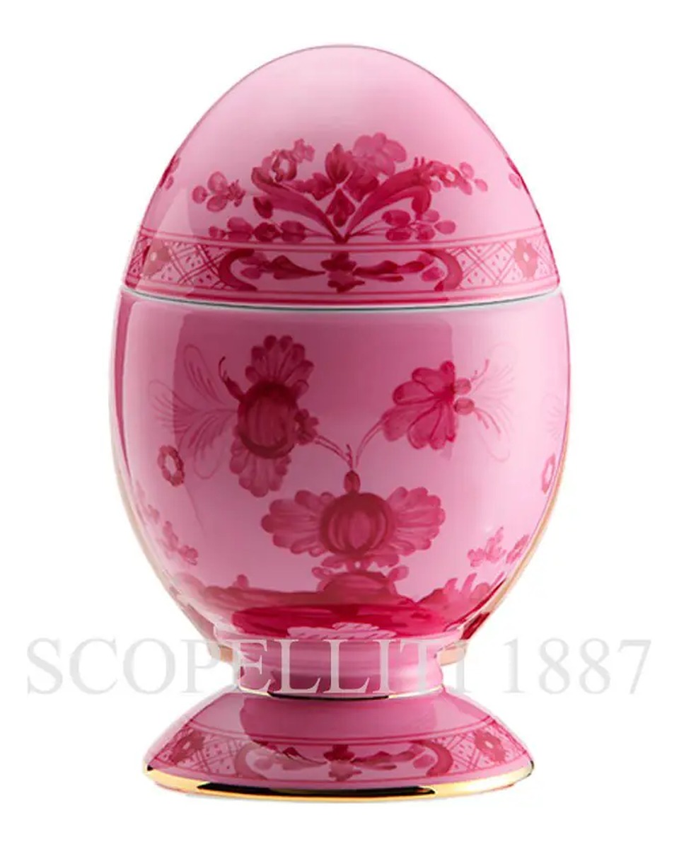 GINORI 1735 Small 커버ED 에그 오리엔트E Italiano Porpora Ginori 1735 Small Covered Egg Oriente Italiano Porpora 01345