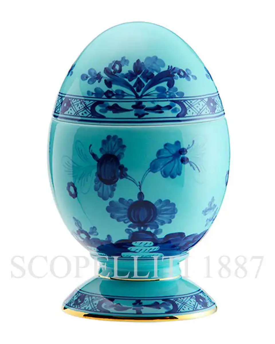 GINORI 1735 Small 커버ED 에그 오리엔트E Italiano Iris Ginori 1735 Small Covered Egg Oriente Italiano Iris 01348
