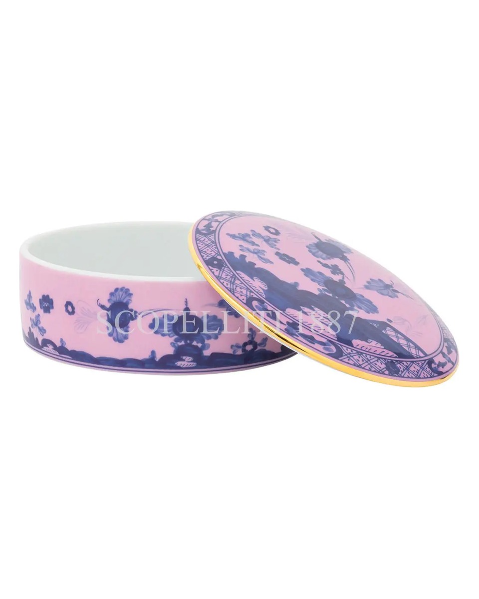 GINORI 1735 Round Box With Lid 오리엔트E Italiano Azalea Ginori 1735 Round Box With Lid Oriente Italiano Azalea 01416