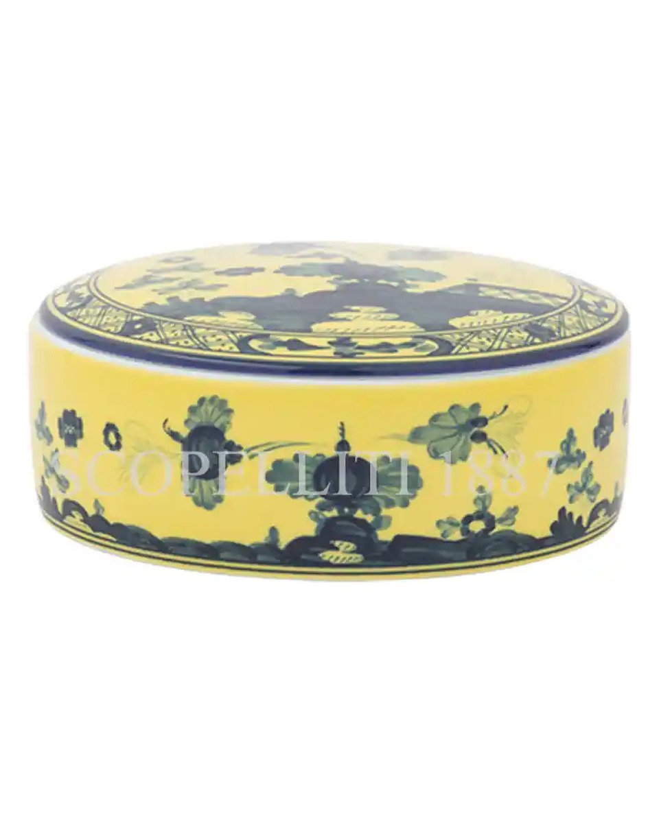 GINORI 1735 Round Box With Lid 오리엔트E Italiano Citrino Ginori 1735 Round Box With Lid Oriente Italiano Citrino 01419