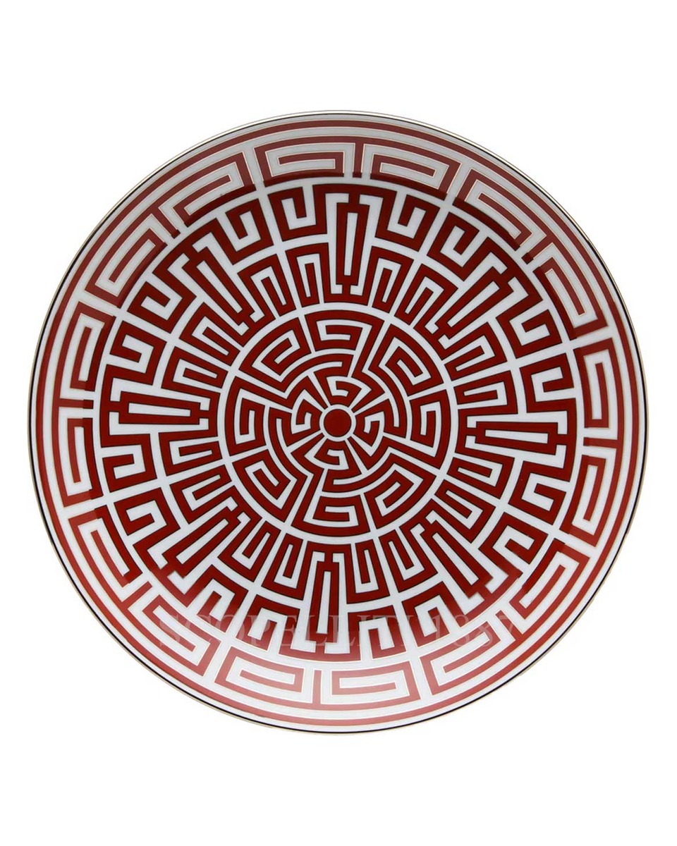 GINORI 1735 Round Box with Lid Labirinto Red Ginori 1735 Round Box with Lid Labirinto Red 01430