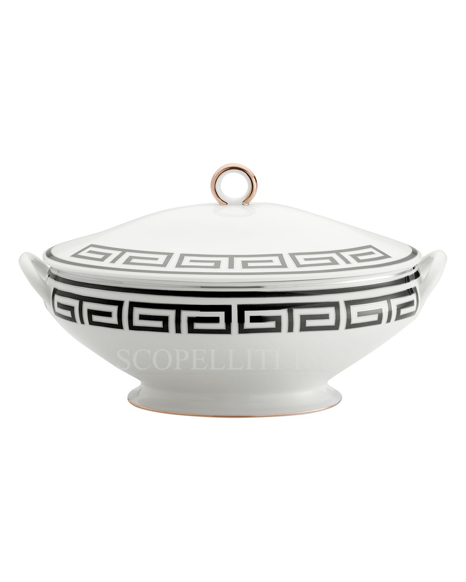 GINORI 1735 Round Box With 커버 Labirinto 블랙 Ginori 1735 Round Box With Cover Labirinto Black 01431