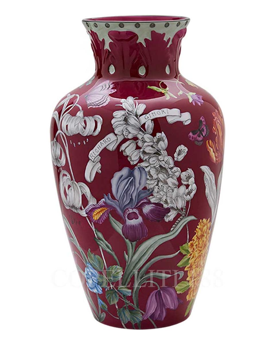 GINORI 1735 Ginori 화병 꽃병 42 cm Giardino dell’Iris 퍼플 Ginori 1735 Ginori Vase 42 cm Giardino dell’Iris Purple 01500
