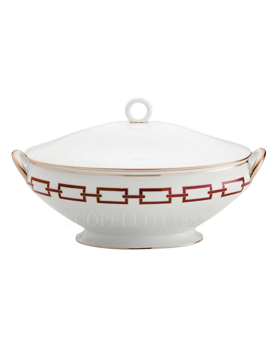 GINORI 1735 Ginori High 볼 Catene Red Ginori 1735 Ginori High Bowl Catene Red 01594