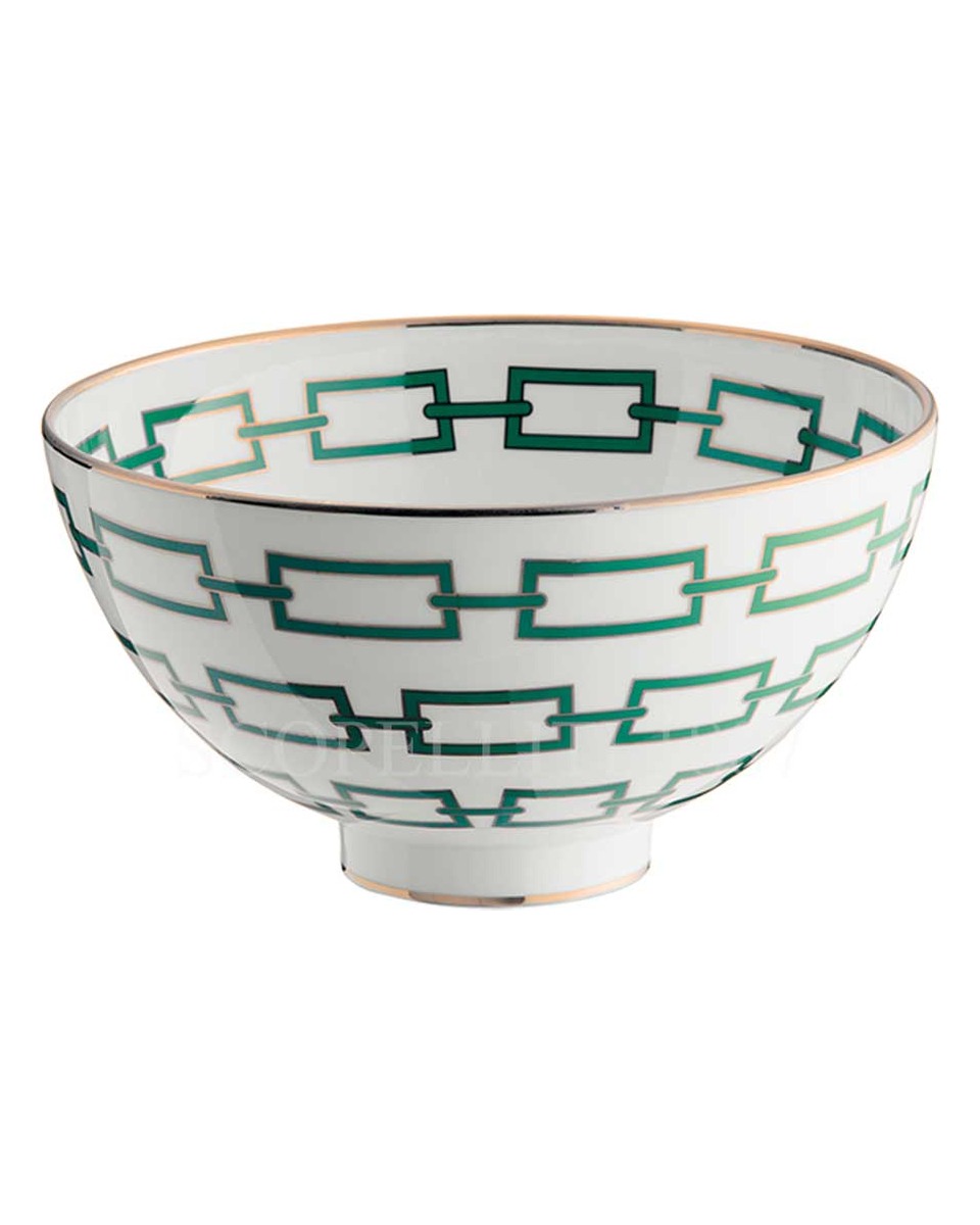 GINORI 1735 Ginori Gio Ponti 볼 Catene 그린 Ginori 1735 Ginori Gio Ponti Bowl Catene Green 01599