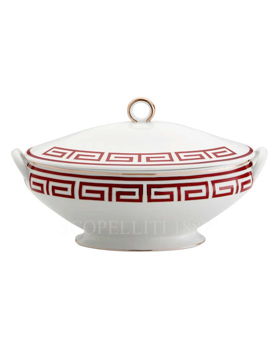 GINORI 1735 사각 스퀘어 볼 Labirinto Red Ginori 1735 Square Bowl Labirinto Red 01600
