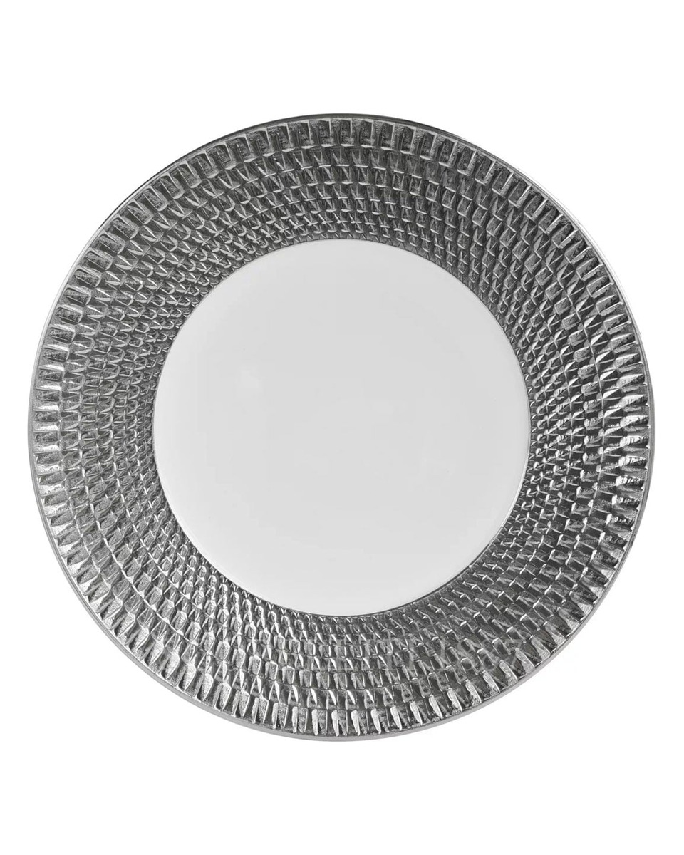BERNARDAUD Service 접시 Twist Platinum Bernardaud Service Plate Twist Platinum 01644