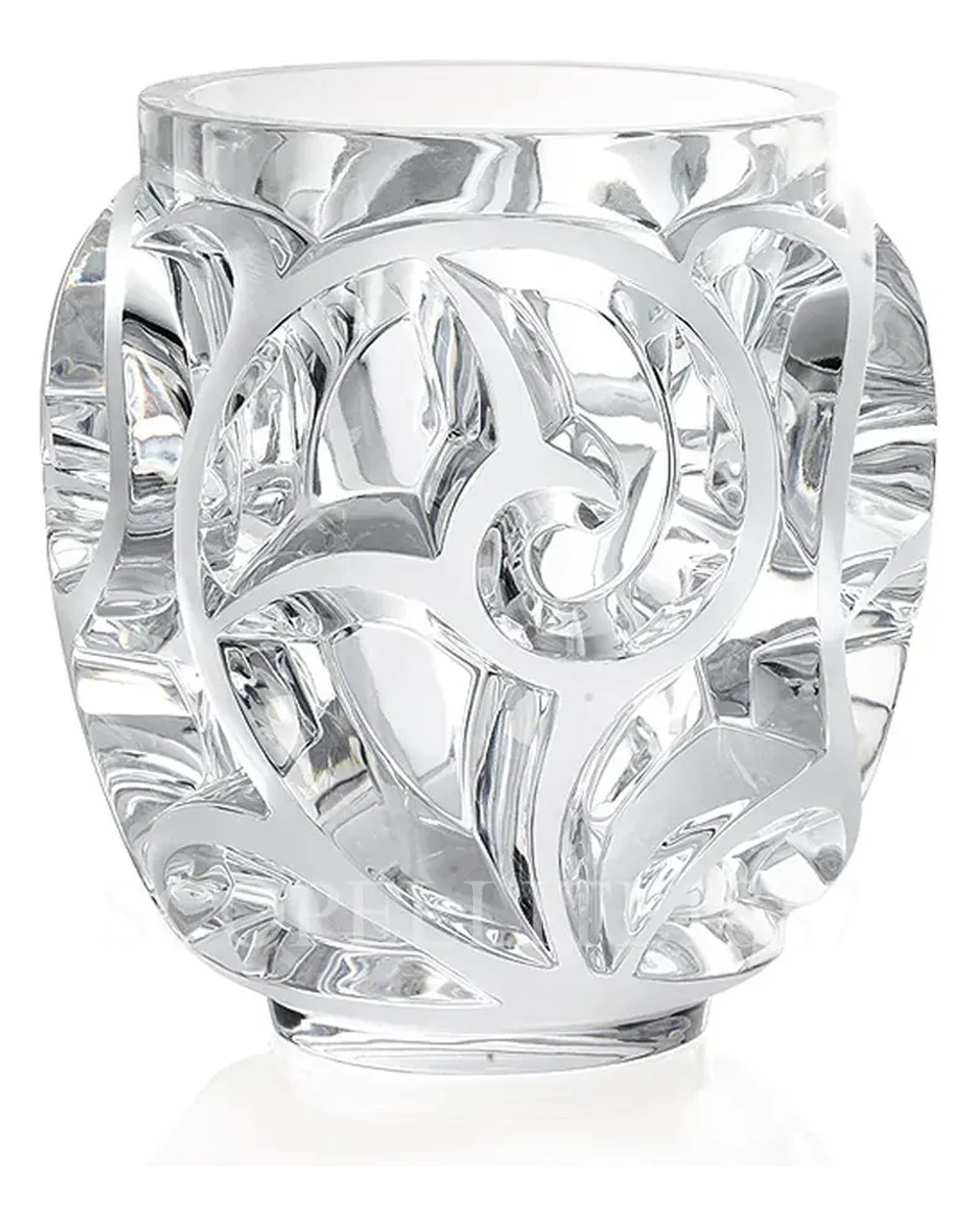 LALIQUE Tourbillons Small 화병 꽃병 Clear with 블루 Lalique Tourbillons Small Vase Clear with Blue 01800 1/3